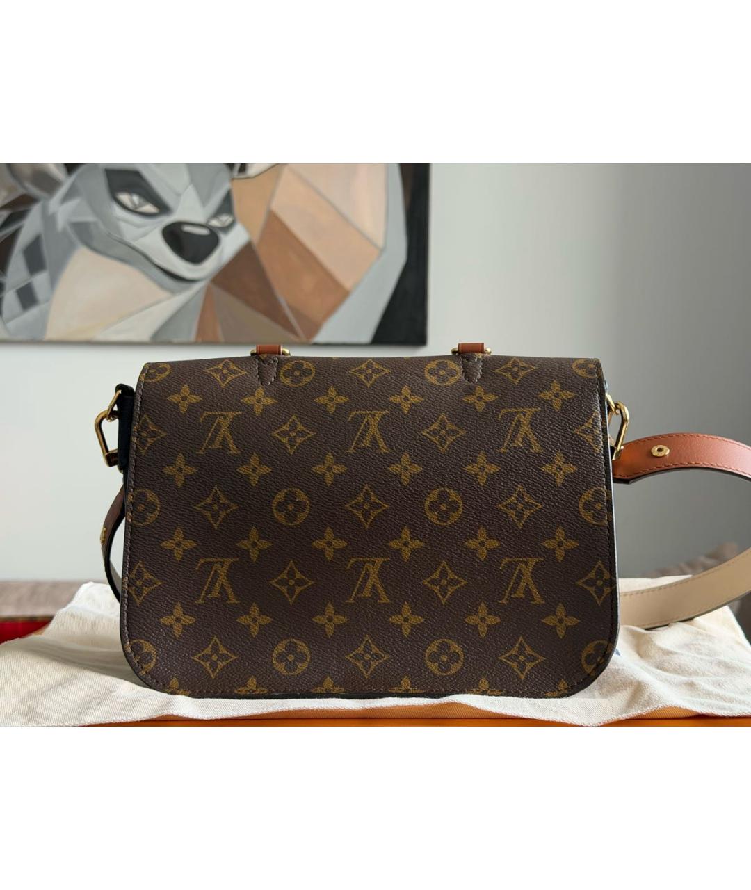 LOUIS VUITTON Коричневая сумка через плечо из канвы, фото 3