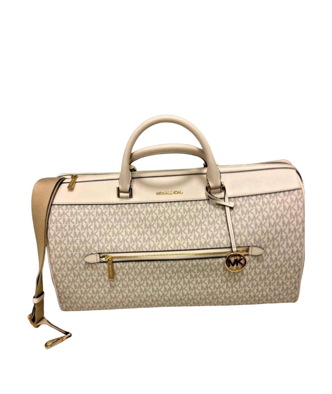 MICHAEL KORS Бежевая дорожная/спортивная сумка из канвы, фото 1