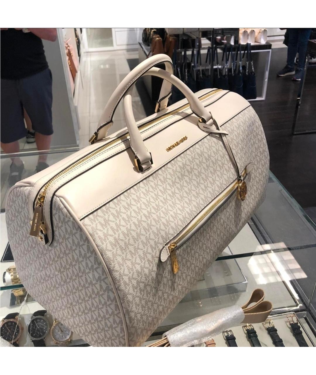 MICHAEL KORS Бежевая дорожная/спортивная сумка из канвы, фото 3