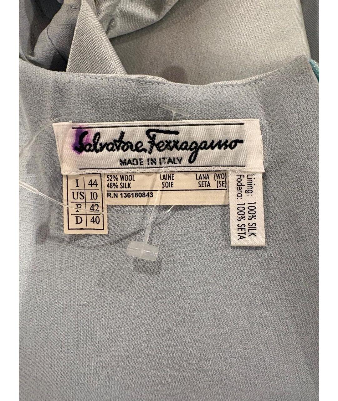 FERRAGAMO Голубое коктейльное платье, фото 5