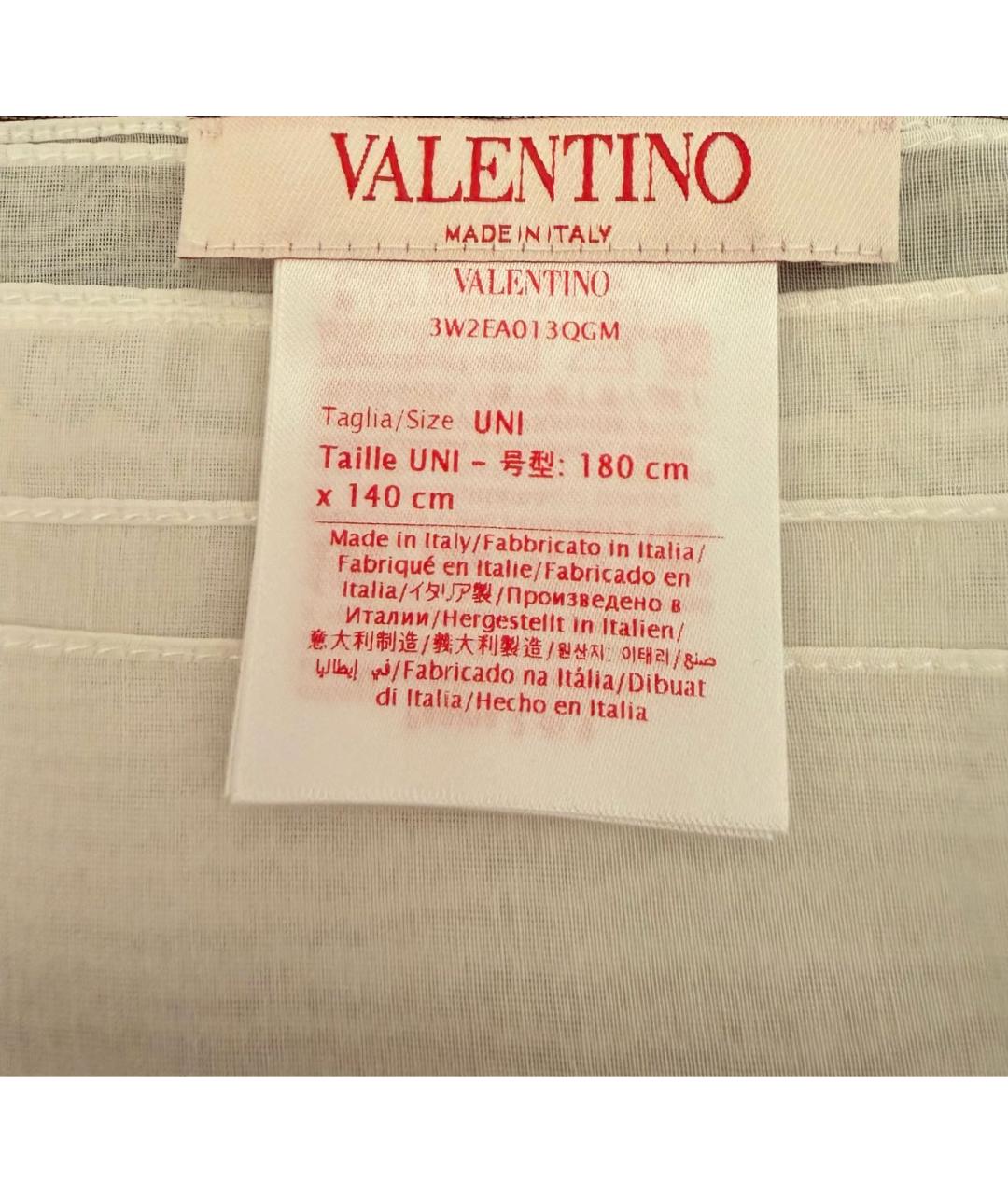 VALENTINO Коричневый шелковый платок, фото 2