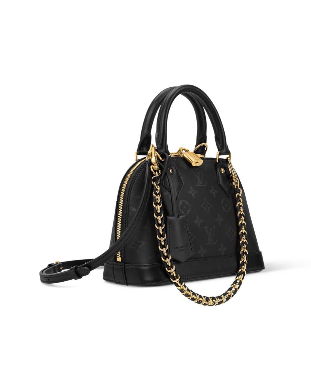 LOUIS VUITTON Черная кожаная сумка через плечо, фото 2