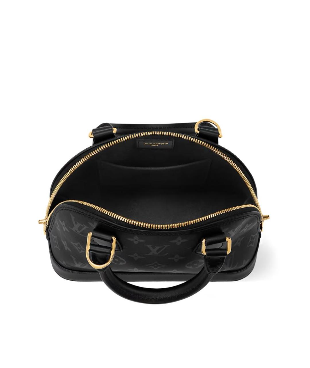 LOUIS VUITTON Черная кожаная сумка через плечо, фото 3