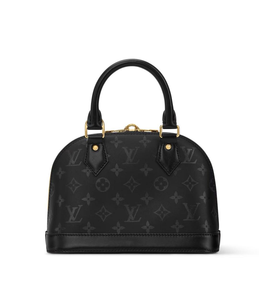 LOUIS VUITTON Черная кожаная сумка через плечо, фото 4