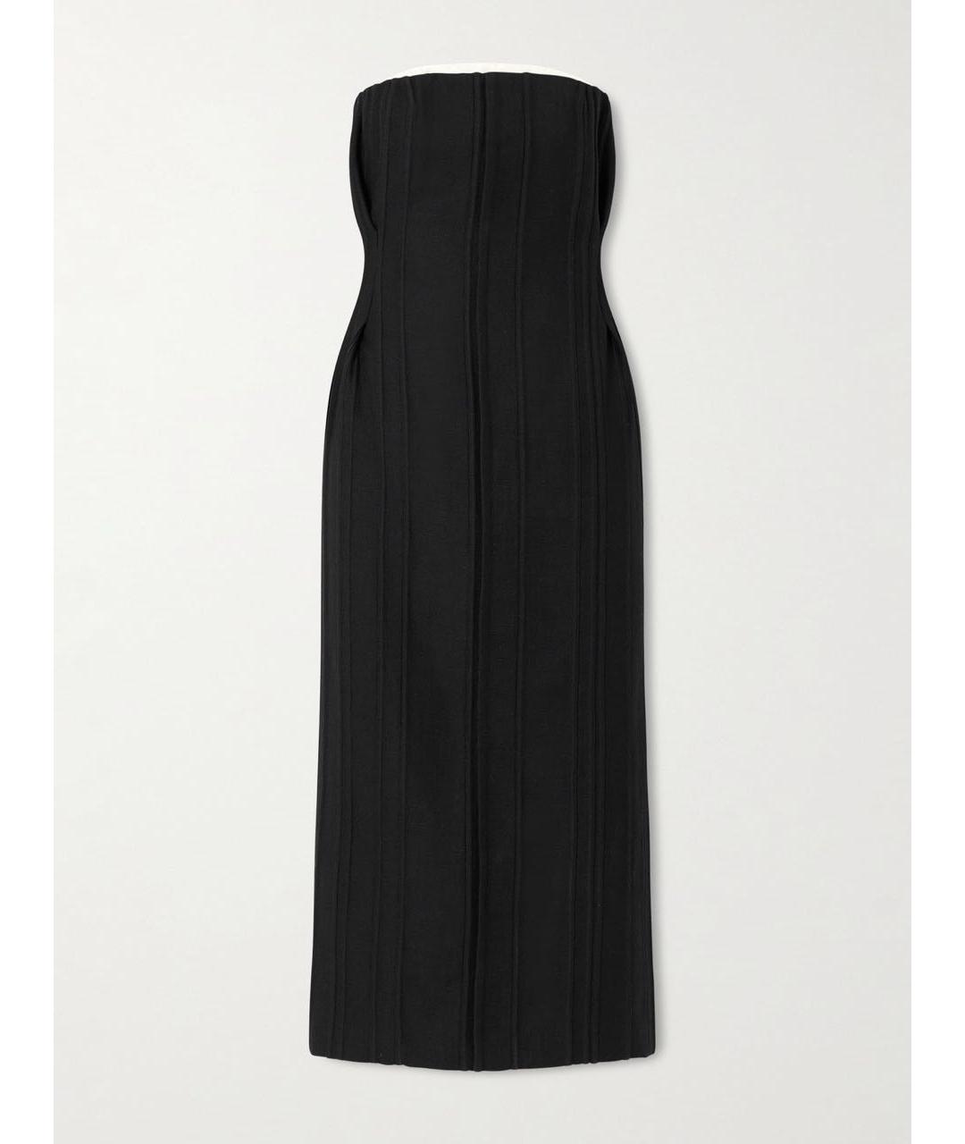 CALVIN KLEIN Черное шерстяное коктейльное платье, фото 9