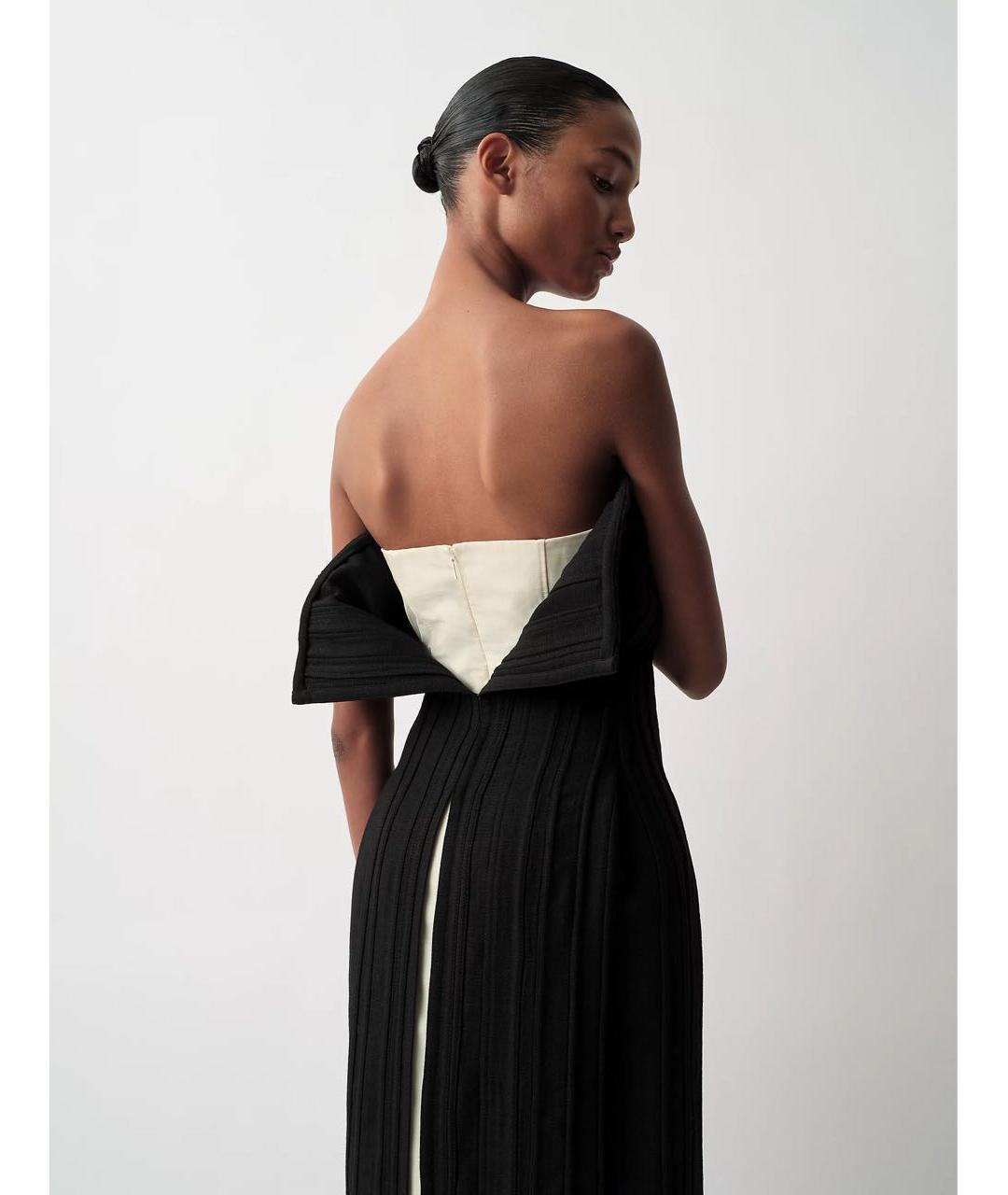 CALVIN KLEIN Черное шерстяное коктейльное платье, фото 7