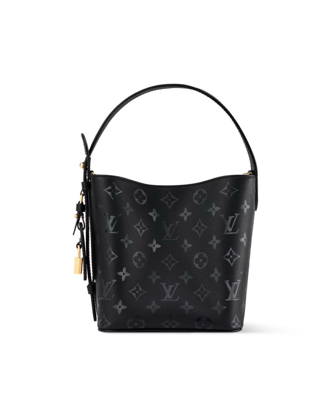 LOUIS VUITTON Черная кожаная сумка через плечо, фото 7