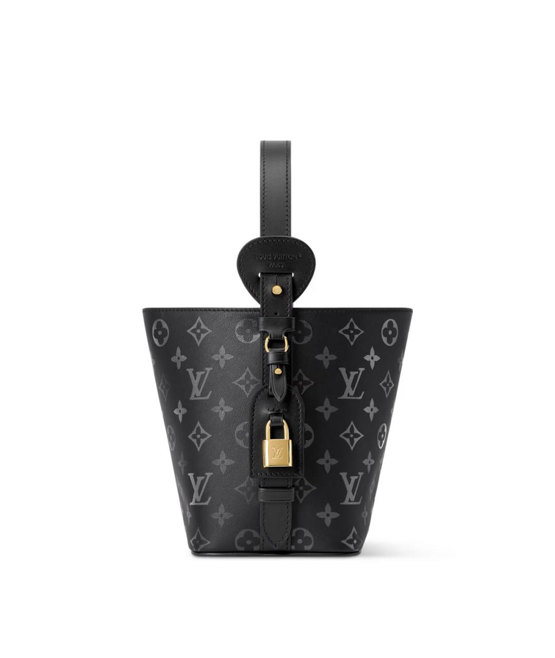 LOUIS VUITTON Черная кожаная сумка через плечо, фото 5