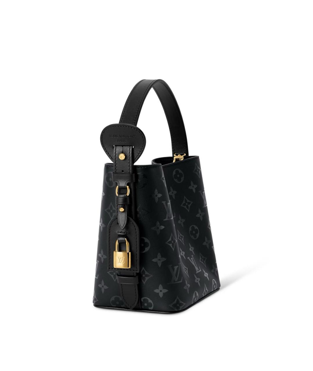 LOUIS VUITTON Черная кожаная сумка через плечо, фото 2