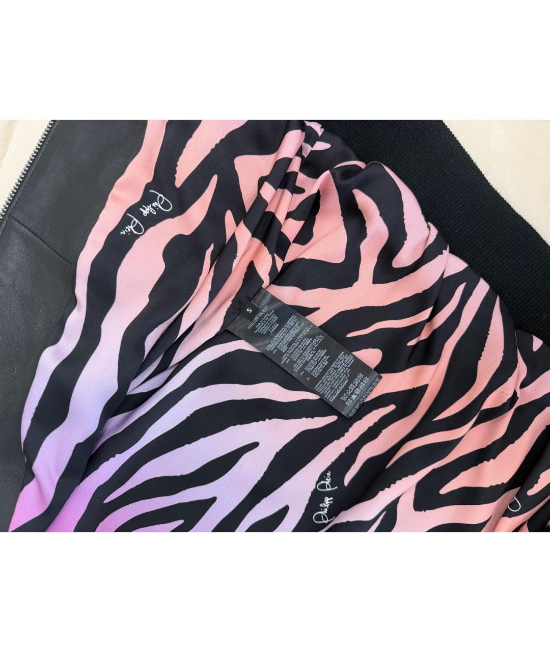 PHILIPP PLEIN Черная кожаная куртка, фото 4