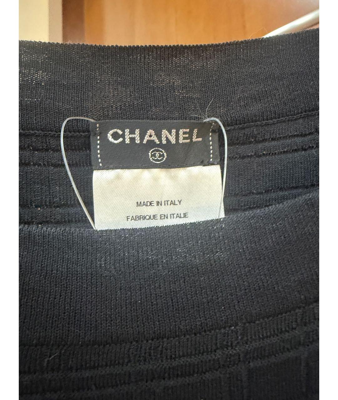 CHANEL Темно-синее хлопковое повседневное платье, фото 3