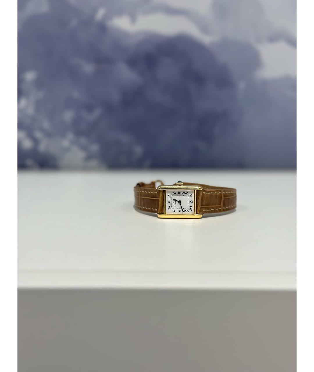 CARTIER Золотые серебряные часы, фото 7
