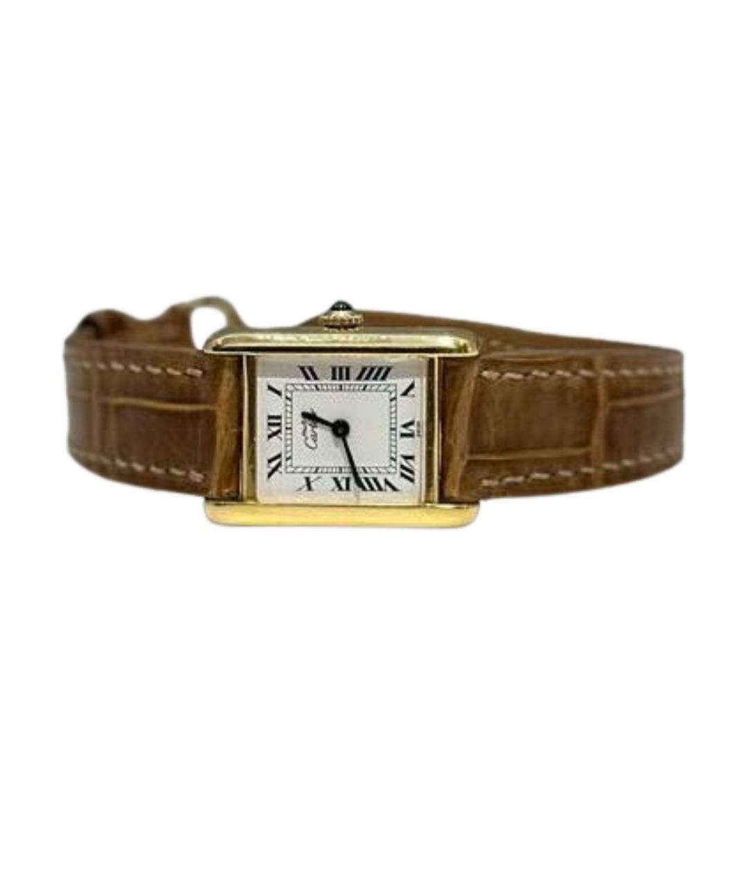 CARTIER Золотые серебряные часы, фото 1