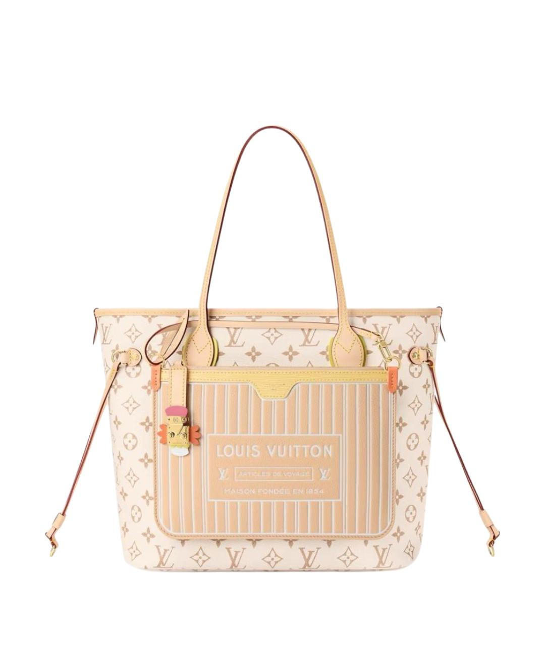 LOUIS VUITTON Бежевая кожаная сумка через плечо, фото 1