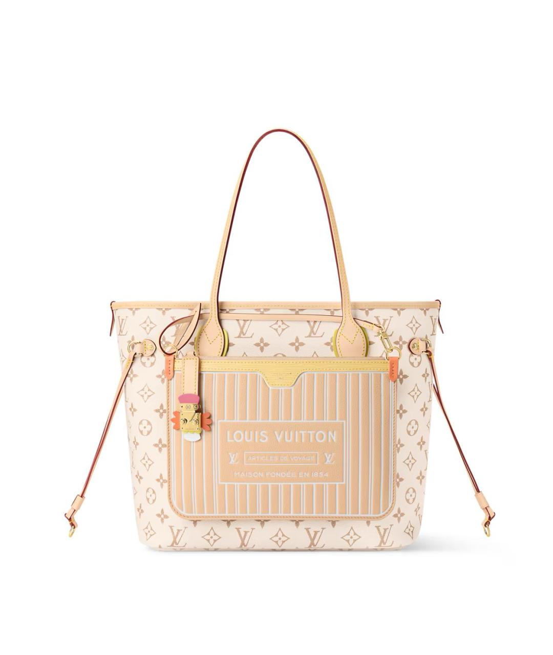 LOUIS VUITTON Бежевая кожаная сумка через плечо, фото 6