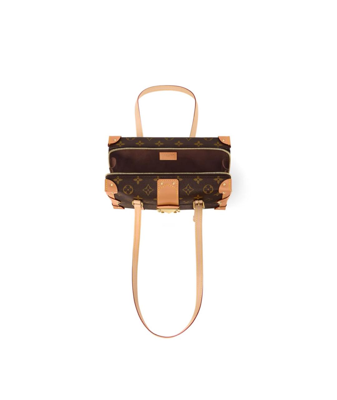 LOUIS VUITTON Коричневая кожаная сумка через плечо, фото 3