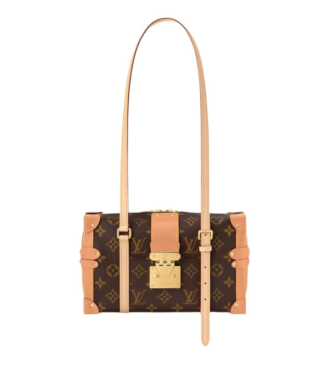 LOUIS VUITTON Коричневая кожаная сумка через плечо, фото 1