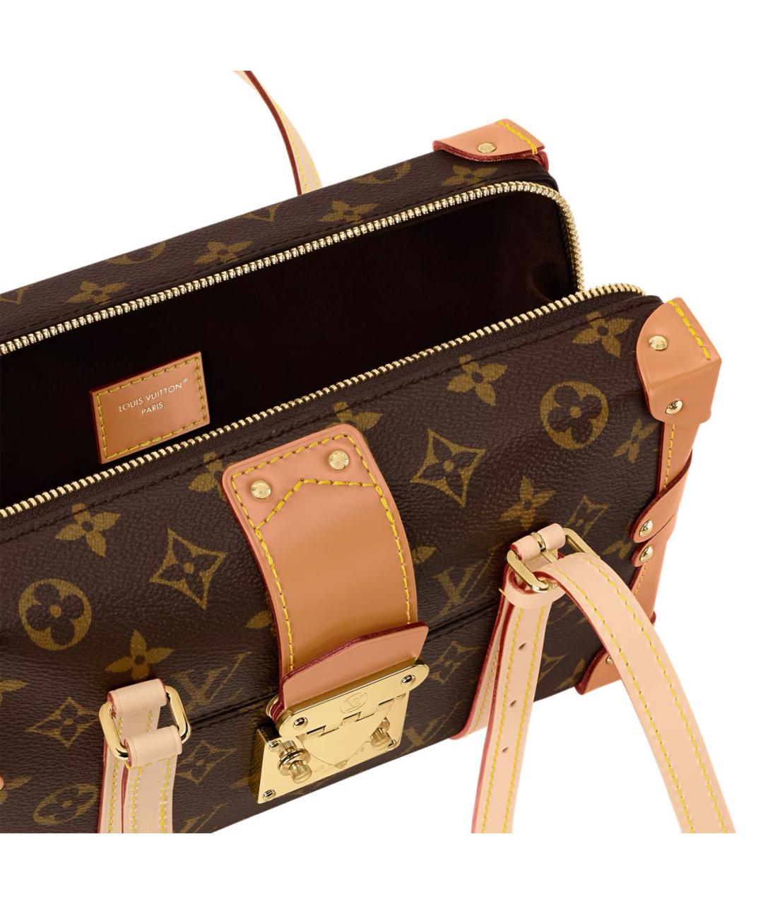 LOUIS VUITTON Коричневая кожаная сумка через плечо, фото 4