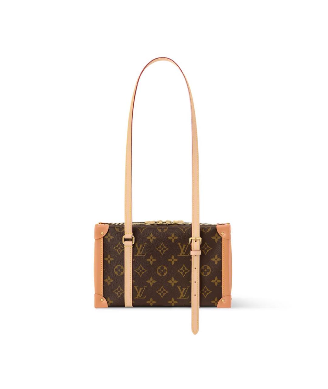 LOUIS VUITTON Коричневая кожаная сумка через плечо, фото 5