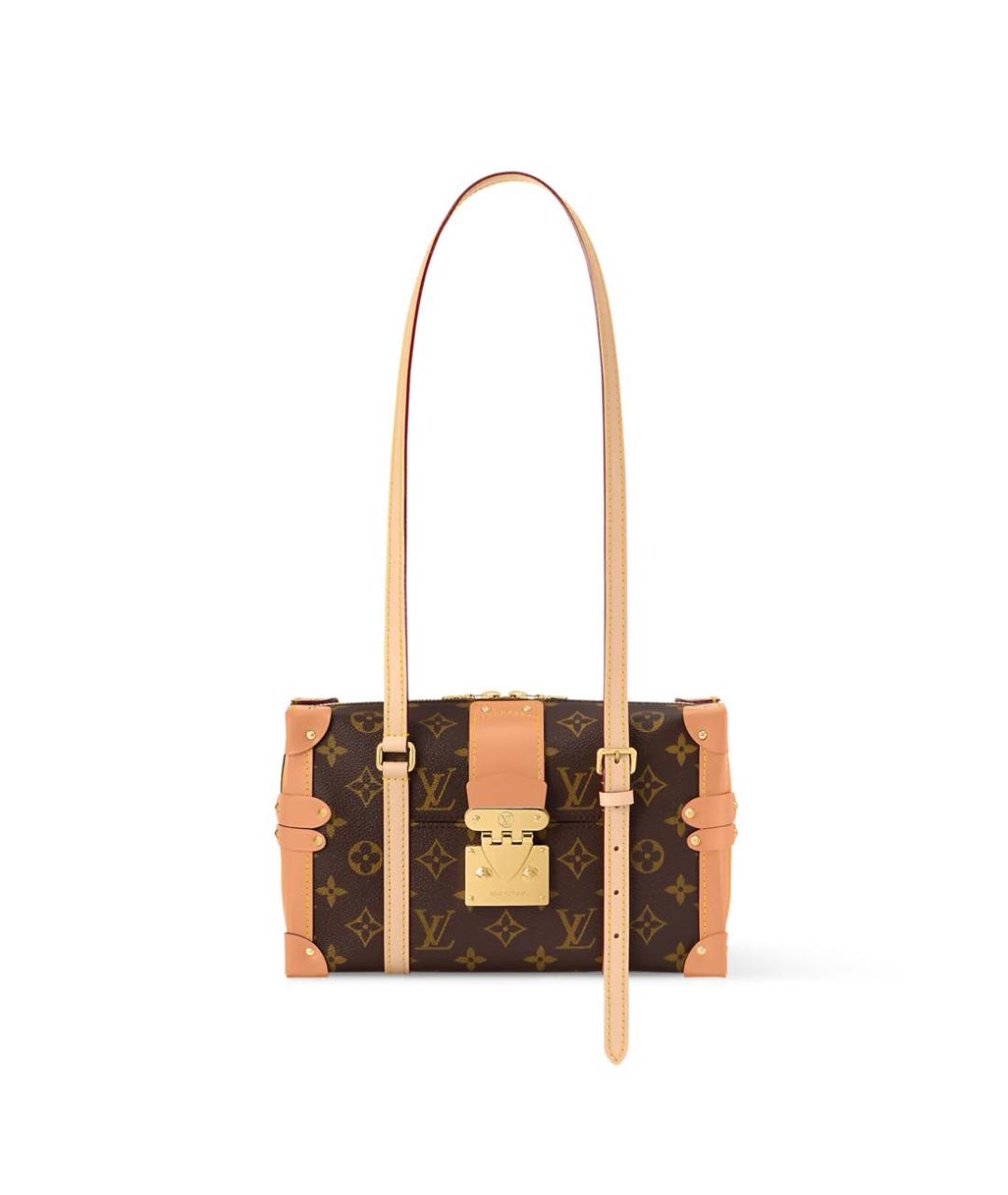 LOUIS VUITTON Коричневая кожаная сумка через плечо, фото 6