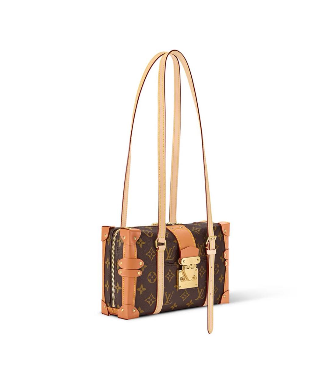 LOUIS VUITTON Коричневая кожаная сумка через плечо, фото 2