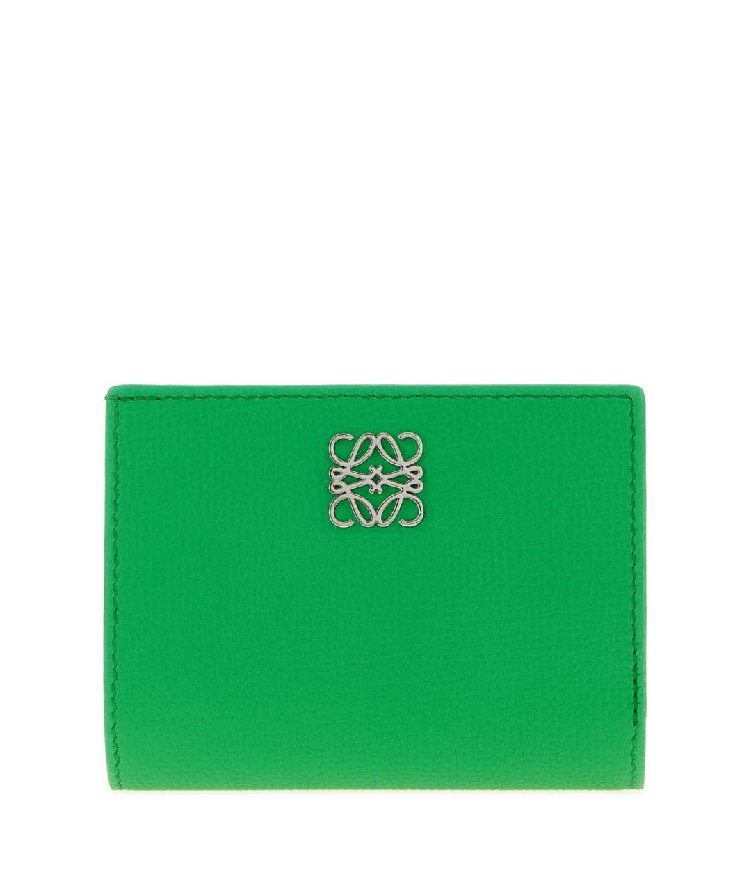 LOEWE Зеленый кожаный кошелек, фото 1
