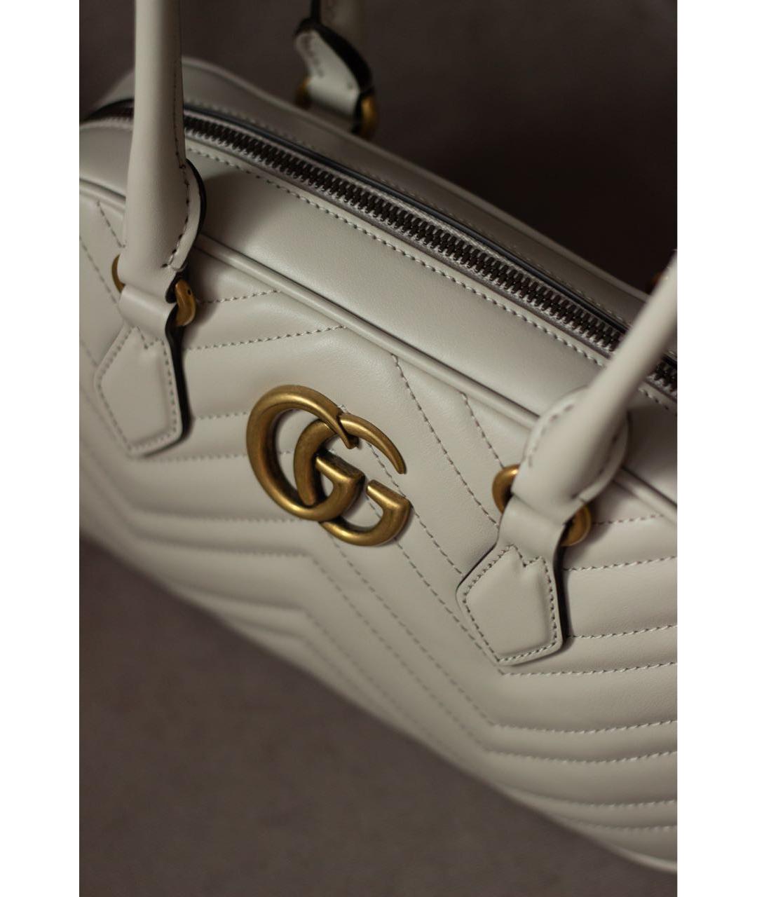 GUCCI Серая кожаная сумка через плечо, фото 6