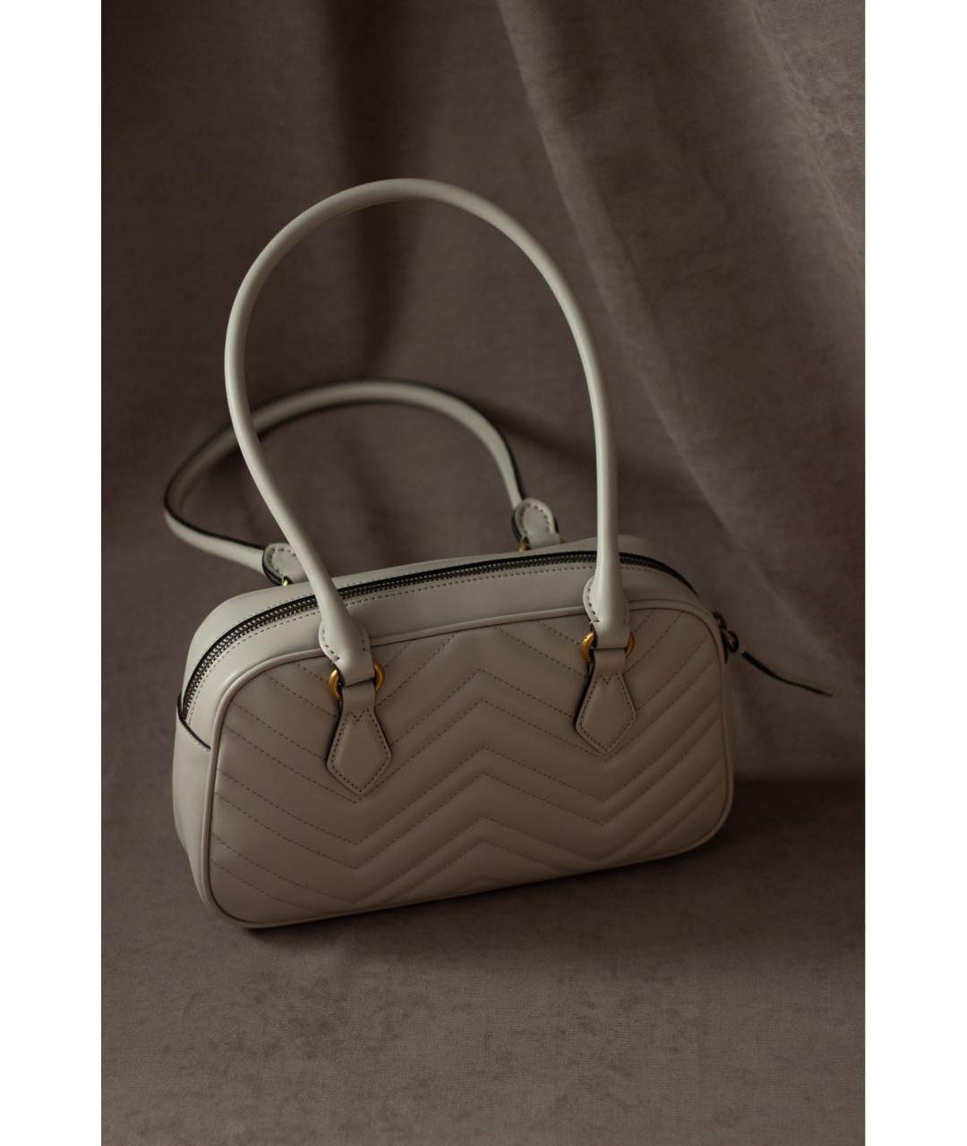 GUCCI Серая кожаная сумка через плечо, фото 4