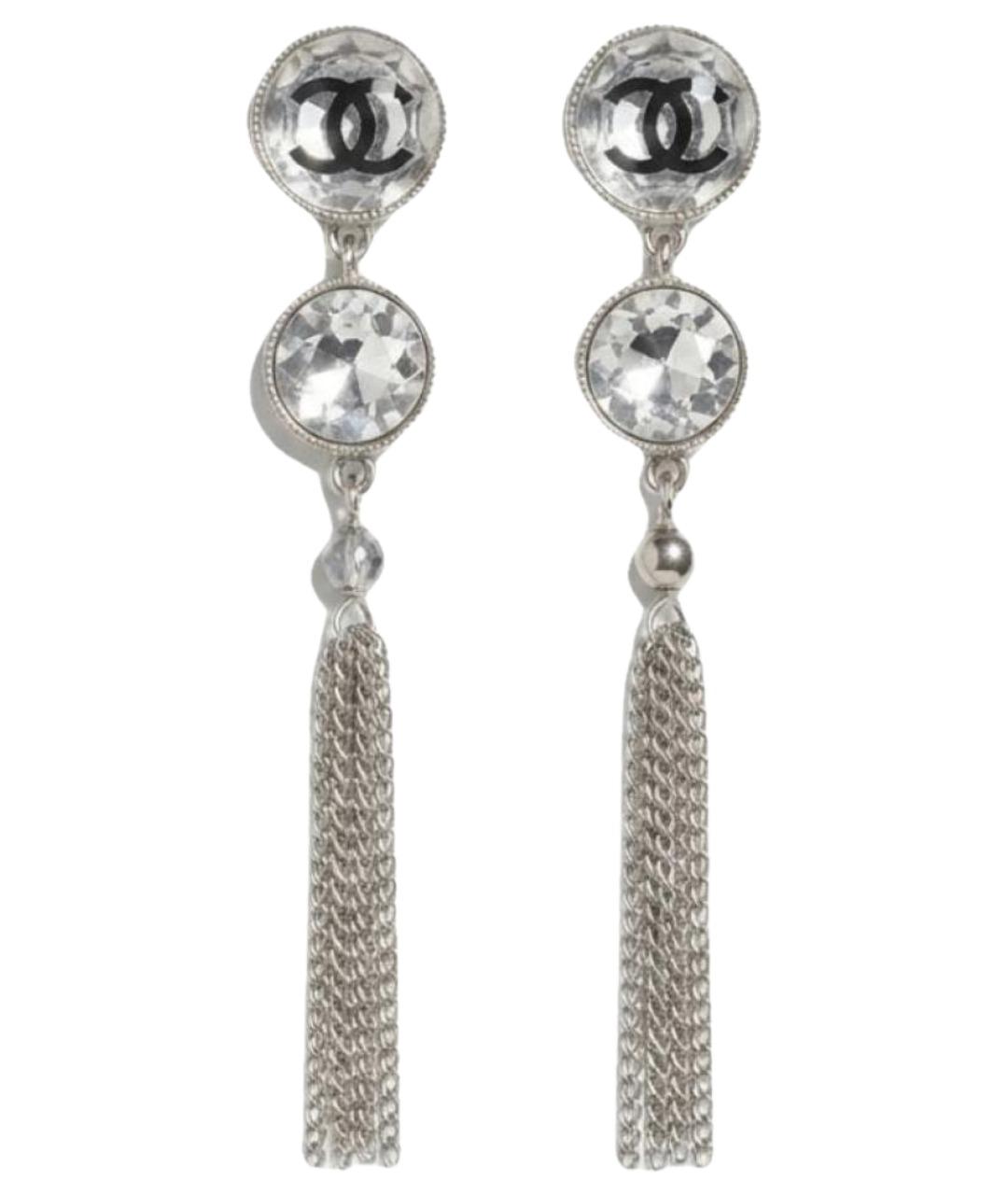 CHANEL Серебряные металлические серьги, фото 1