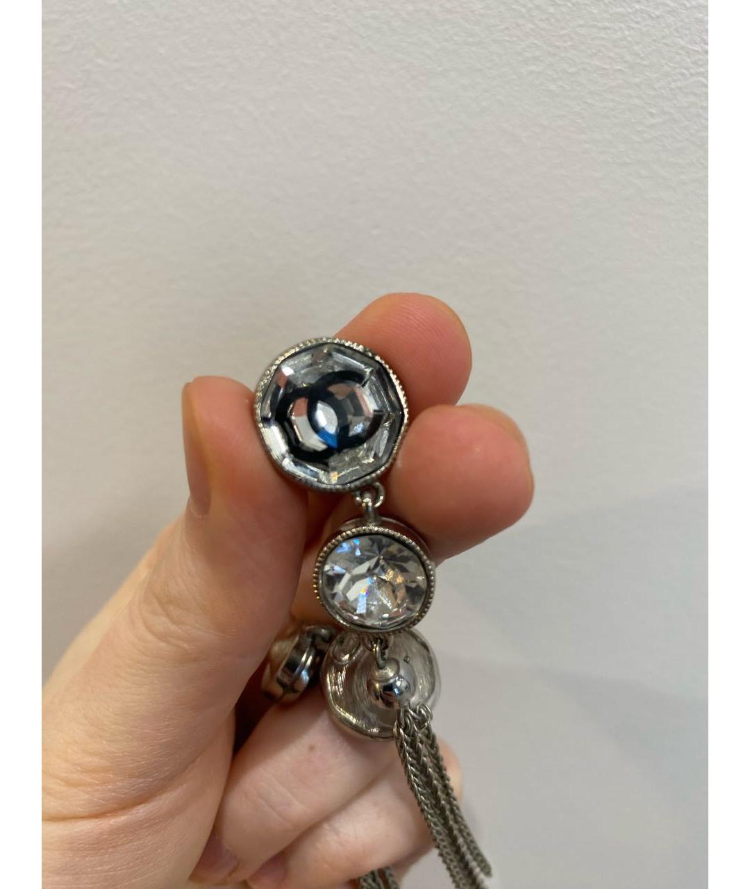 CHANEL Серебряные металлические серьги, фото 3