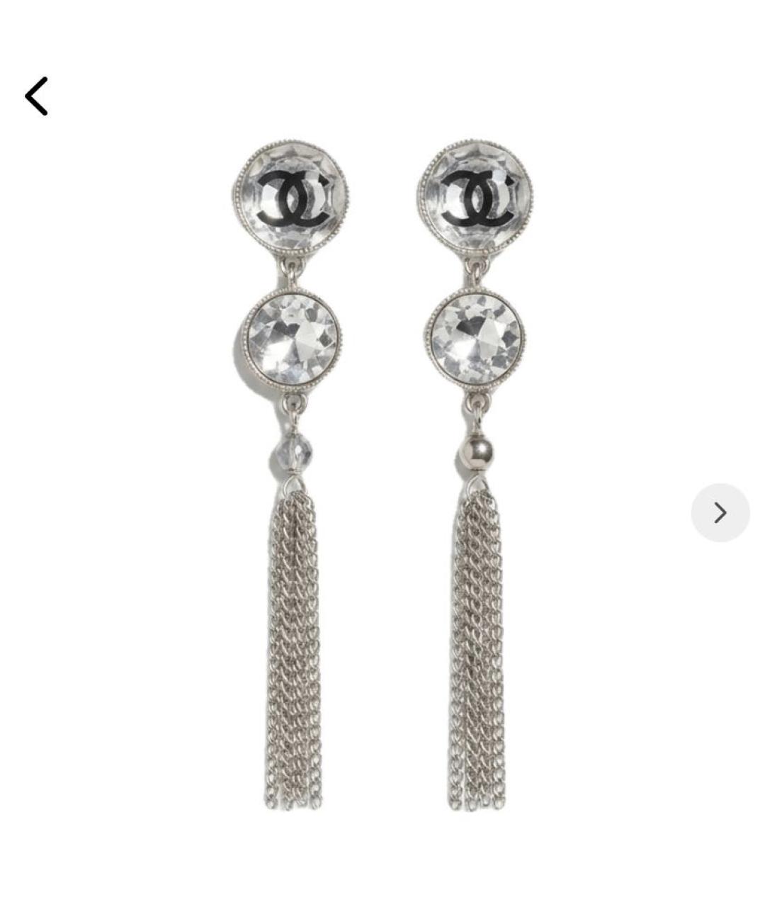 CHANEL Серебряные металлические серьги, фото 6