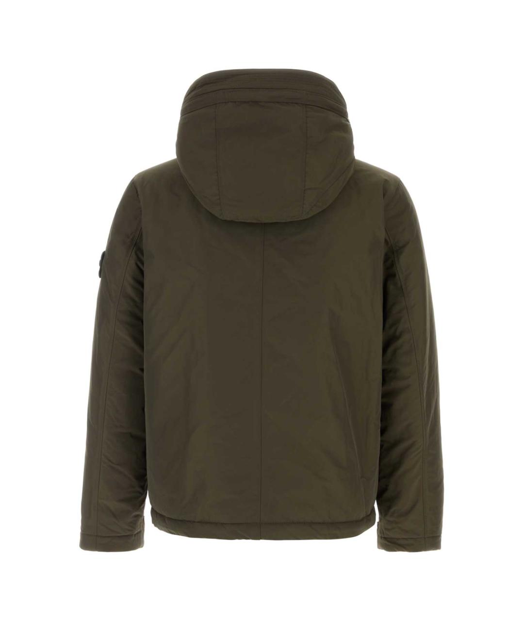 STONE ISLAND Зеленая полиэстеровая куртка, фото 2
