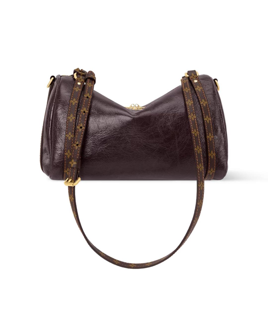 LOUIS VUITTON Бордовая кожаная сумка через плечо, фото 5