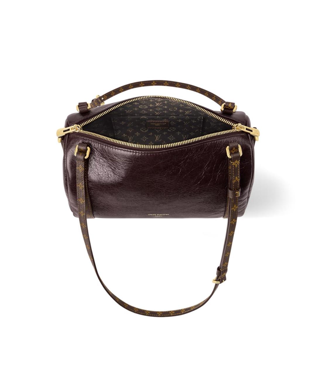 LOUIS VUITTON Бордовая кожаная сумка через плечо, фото 4
