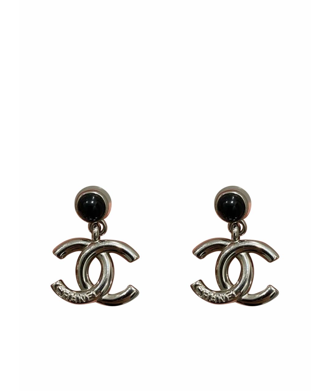CHANEL Серебряные металлические серьги, фото 1