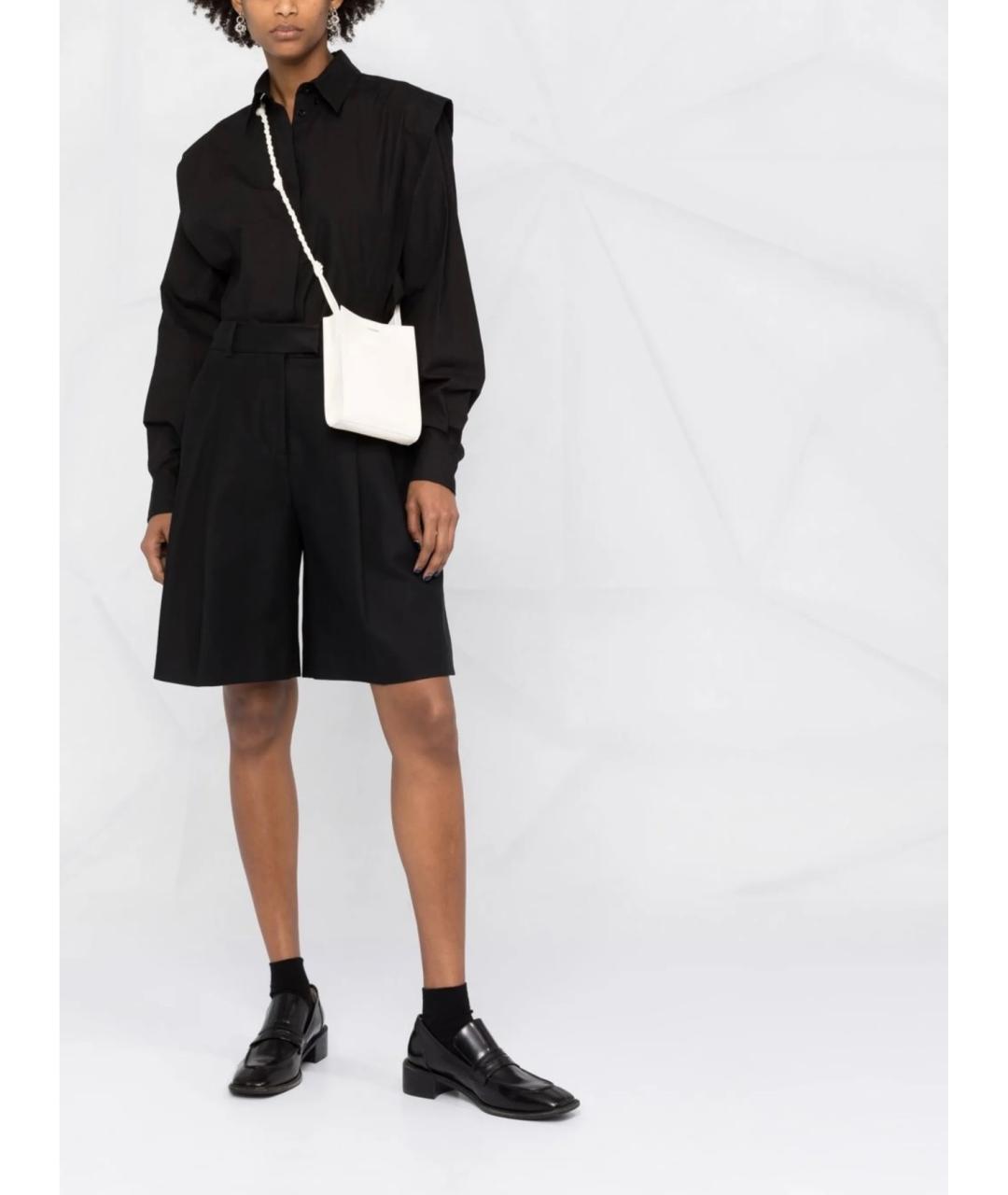 JIL SANDER Белая кожаная сумка через плечо, фото 9