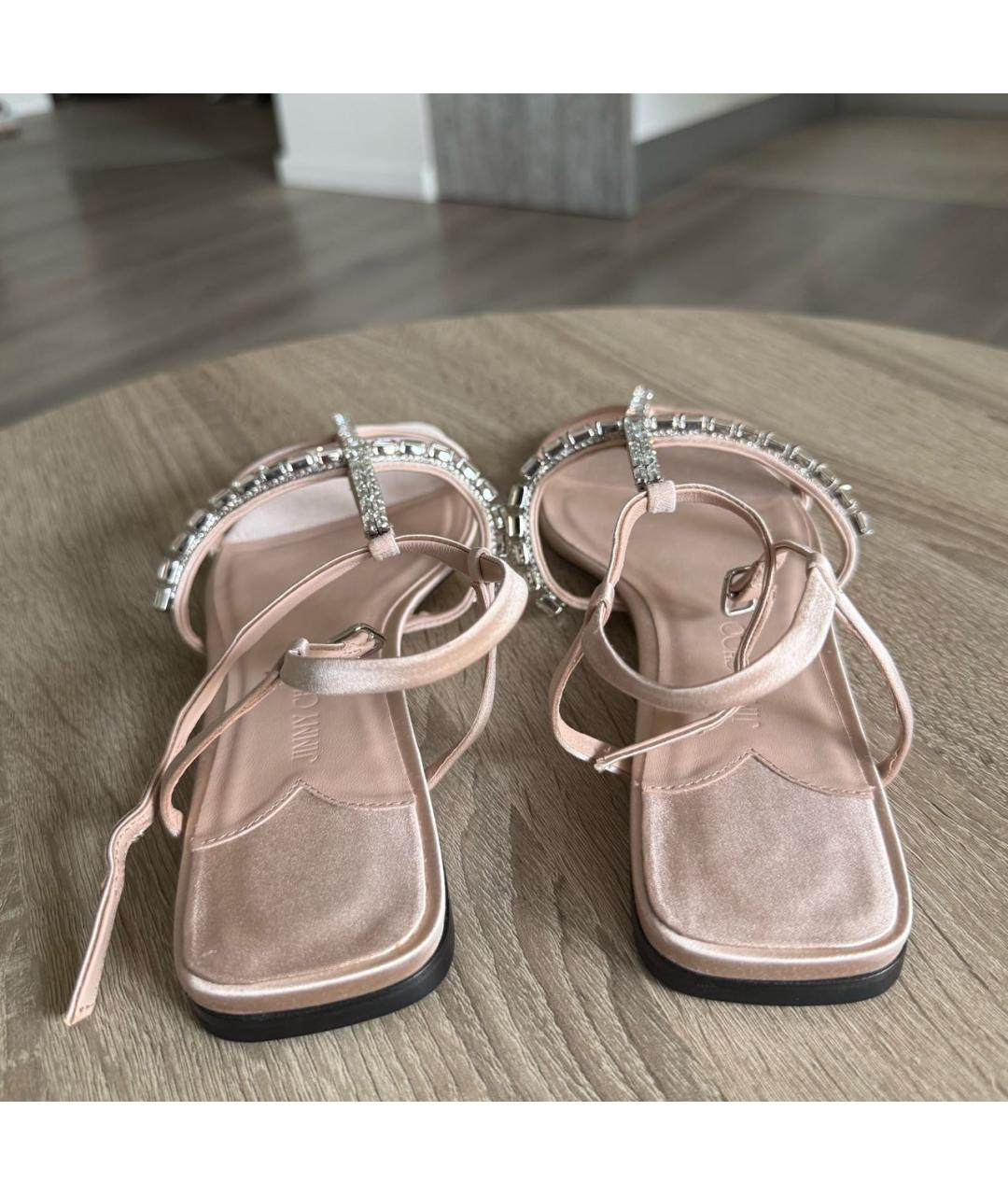 JIMMY CHOO Розовые текстильные сандалии, фото 4