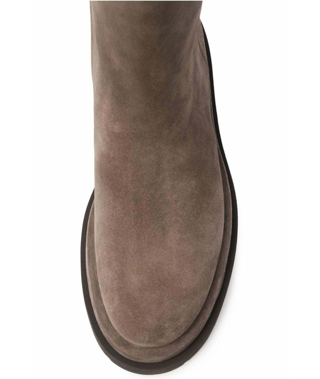 BRUNELLO CUCINELLI Бежевые кожаные ботинки, фото 4