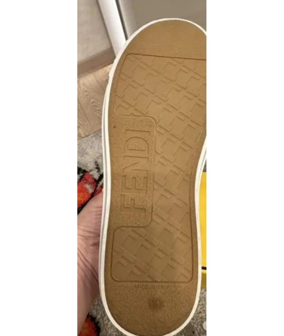 FENDI Белые кеды, фото 3