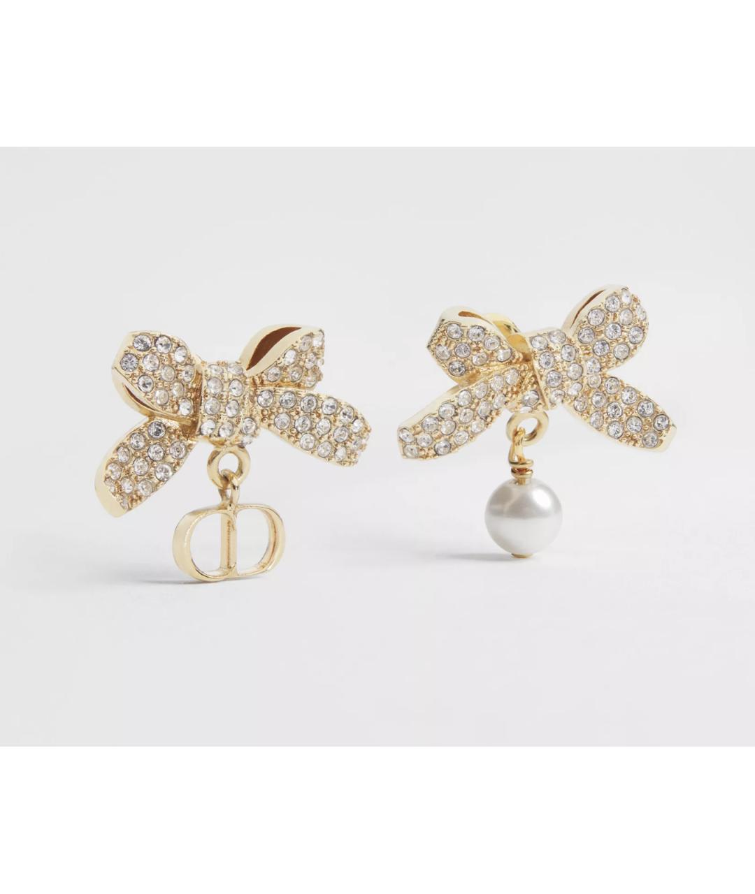CHRISTIAN DIOR Золотые латунные серьги, фото 4