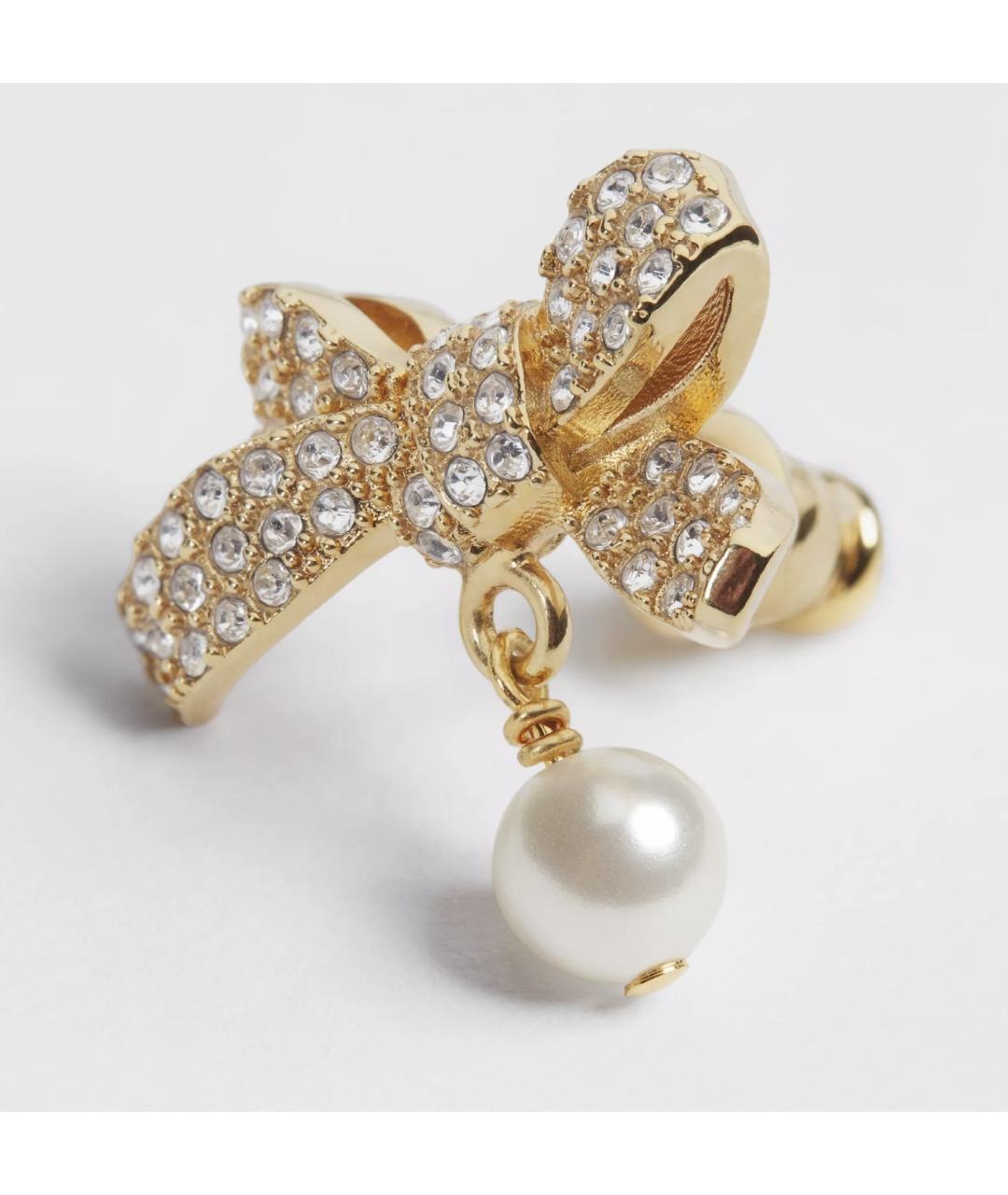CHRISTIAN DIOR Золотые латунные серьги, фото 3