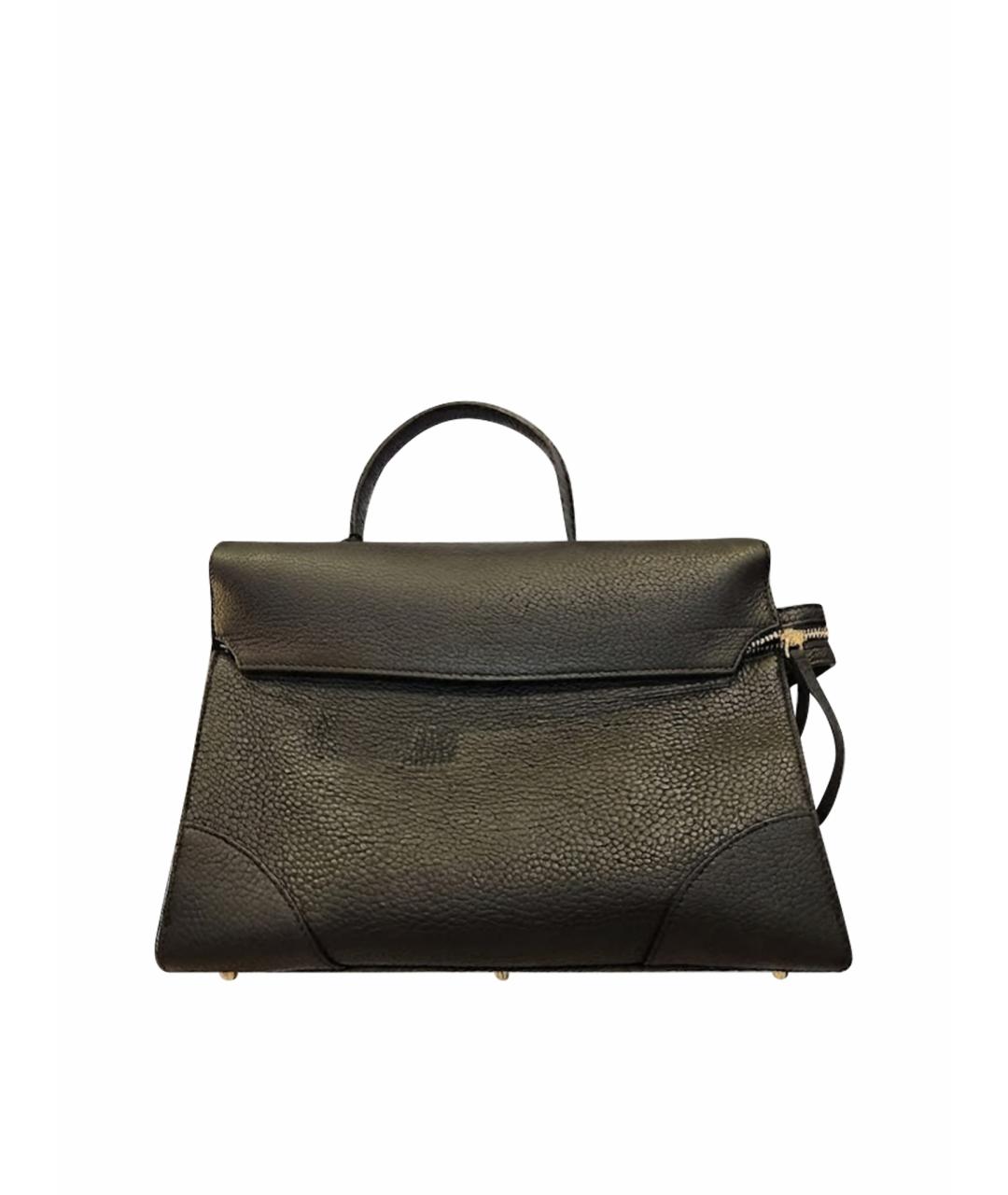 FURLA Черная кожаная сумка с короткими ручками, фото 1