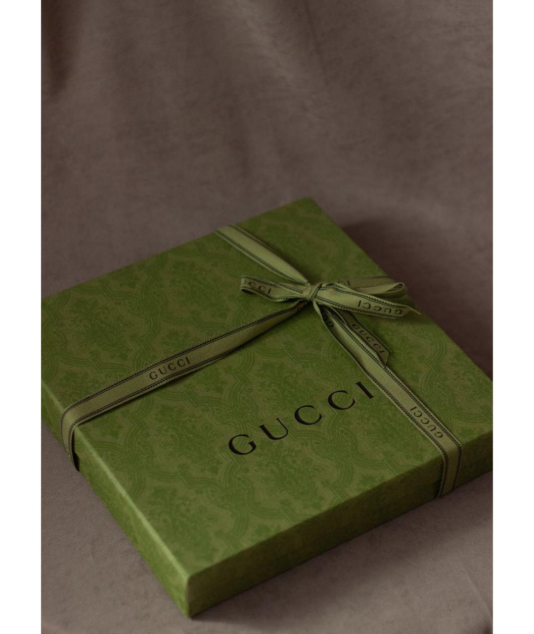 GUCCI Бежевый шелковый шарф, фото 4