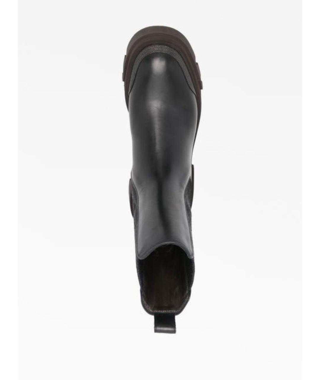 BRUNELLO CUCINELLI Черные кожаные ботинки, фото 4