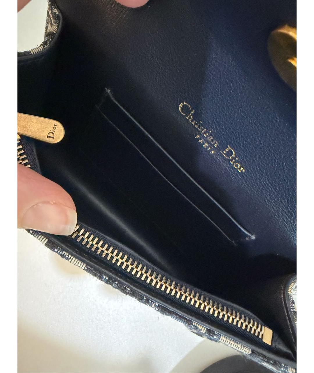 CHRISTIAN DIOR Темно-синяя жаккардовая поясная сумка, фото 4