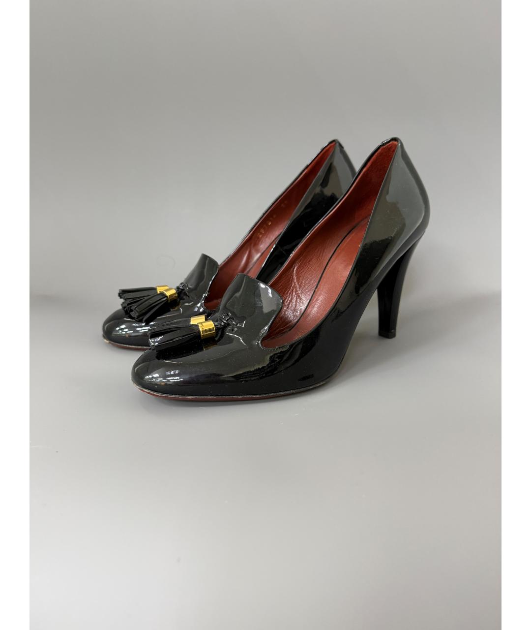 GUCCI Черные туфли из лакированной кожи, фото 2
