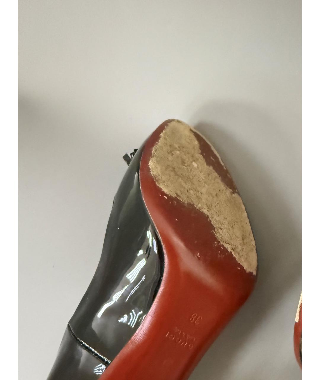GUCCI Черные туфли из лакированной кожи, фото 7
