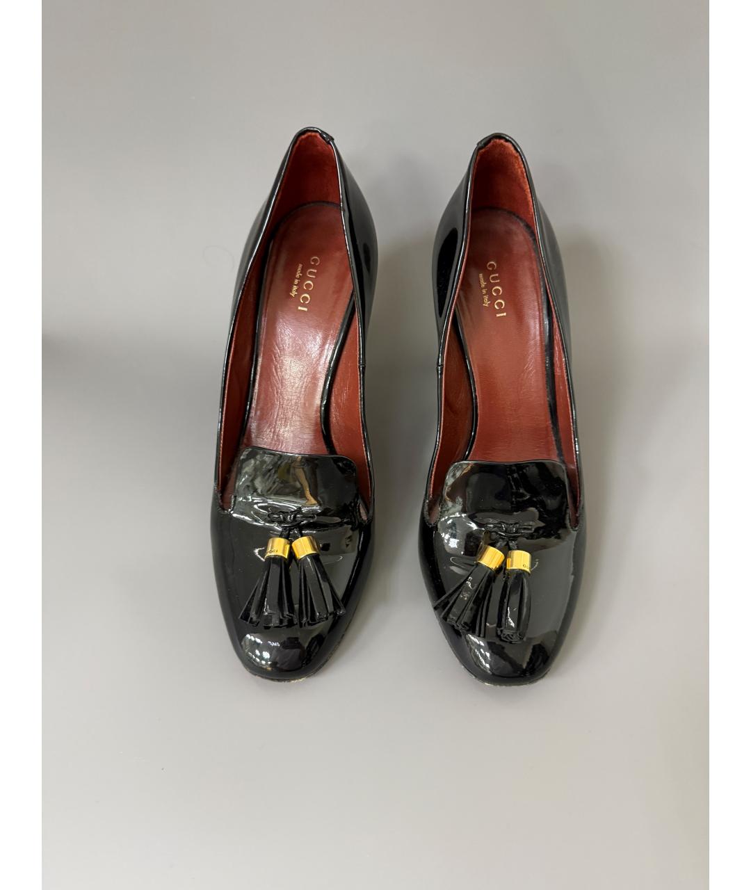 GUCCI Черные туфли из лакированной кожи, фото 3