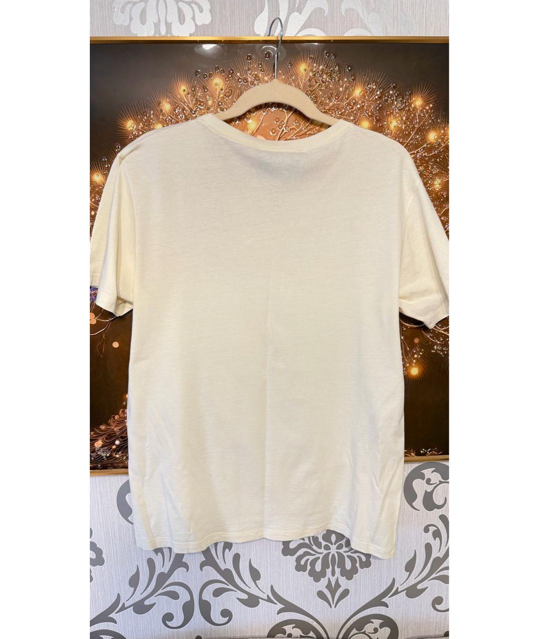 GUCCI Бежевая хлопковая футболка, фото 2
