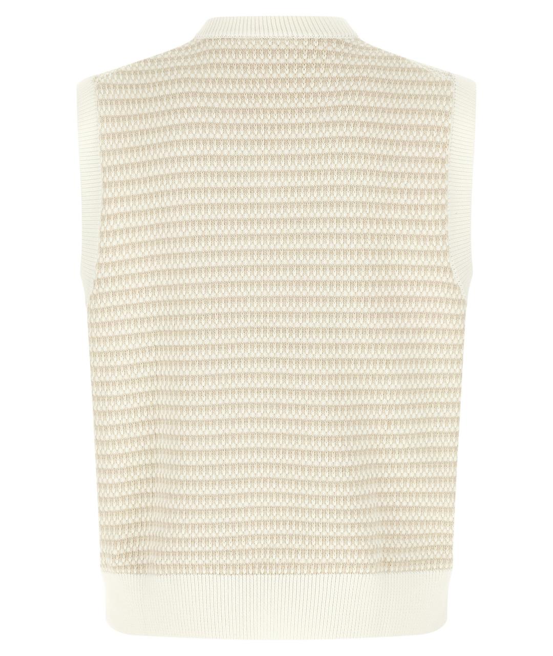 LACOSTE Бежевая хлопковая жилетка, фото 2